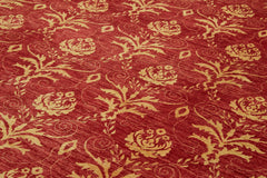 Tebriz Red Classic Cotton Wool Handmade Area Rug 10'0'' x 13'10''