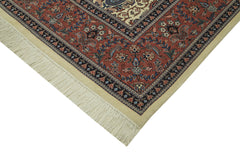 Tebriz Beige Classic Cotton Wool Handmade Area Rug 7'10'' x 9'10''