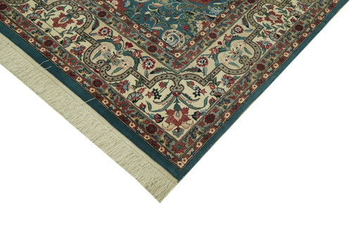 Tebriz Green Classic Cotton Wool Handmade Area Rug 7'11'' x 10'2''