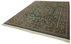 Tebriz Green Classic Cotton Wool Handmade Area Rug 8'0'' x 10'7''