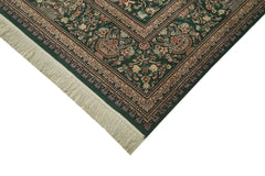 Tebriz Green Classic Cotton Wool Handmade Area Rug 8'0'' x 10'7''