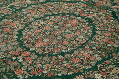 Tebriz Green Classic Cotton Wool Handmade Area Rug 8'0'' x 10'7''