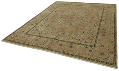 Tebriz Beige Classic Cotton Wool Handmade Area Rug 7'11'' x 10'0''