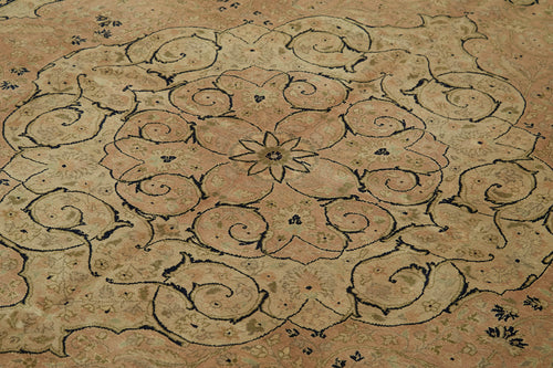 Tebriz Beige Classic Cotton Wool Handmade Area Rug 7'11'' x 10'0''