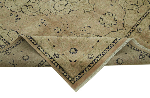 Tebriz Beige Classic Cotton Wool Handmade Area Rug 7'11'' x 10'0''