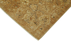 Tebriz Yellow Classic Cotton Wool Handmade Area Rug 7'11'' x 9'6''