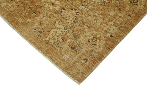 Tebriz Yellow Classic Cotton Wool Handmade Area Rug 7'11'' x 9'6''