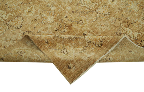 Tebriz Yellow Classic Cotton Wool Handmade Area Rug 7'11'' x 9'6''