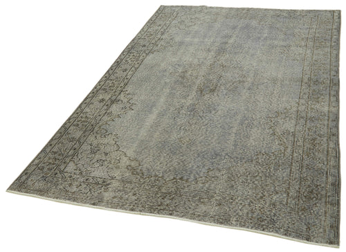 Handmade Area Rug – Overdyed Wool Carpet 4'11''x8'1'' | Vintage Cotton Wool Rug