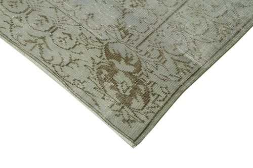 Overdyed Vintage Grey Vintage Cotton Wool Handmade Area Rug 6'6'' x 9'4''