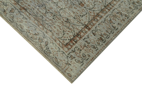 Overdyed Vintage Grey Vintage Cotton Wool Handmade Area Rug 4'9'' x 7'11''