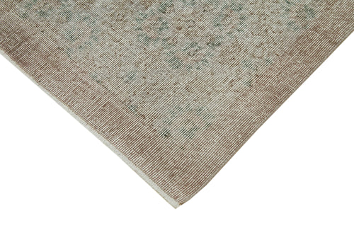 Overdyed Vintage Blue Vintage Cotton Wool Handmade Area Rug 5'1'' x 8'5''