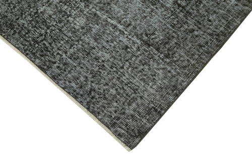 Overdyed Vintage Black Vintage Cotton Wool Handmade Area Rug 5'2'' x 8'2''