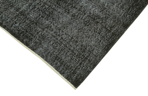 Overdyed Vintage Black Vintage Cotton Wool Handmade Area Rug 5'3'' x 8'9''
