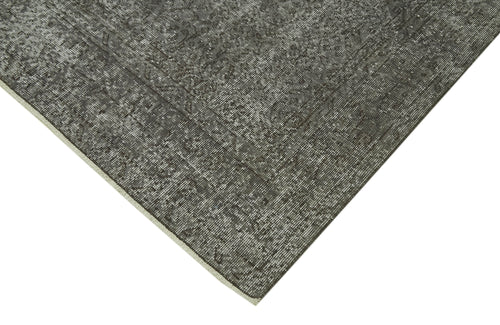 Overdyed Vintage Grey Vintage Cotton Wool Handmade Area Rug 6'4'' x 9'8''