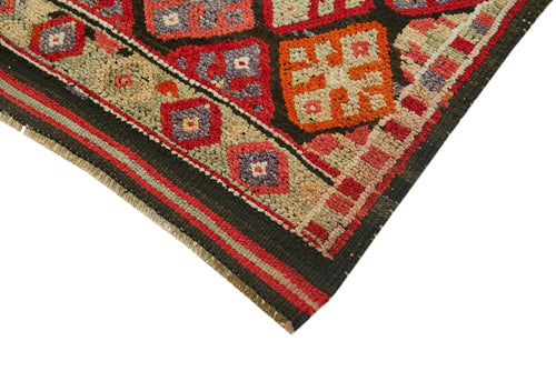 Vintage Herki Red Vintage Cotton Wool Handmade Area Rug 2'11'' x 13'11''
