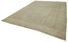Persian Beige Classic Cotton Wool Handmade Area Rug 9'6'' x 12'9''