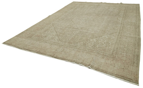Persian Beige Classic Cotton Wool Handmade Area Rug 9'6'' x 12'9''