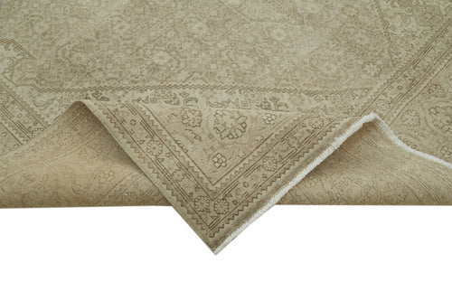 Persian Beige Classic Cotton Wool Handmade Area Rug 9'6'' x 12'9''