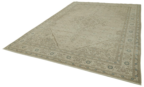 Persian Beige Classic Cotton Wool Handmade Area Rug 8'6'' x 11'7''