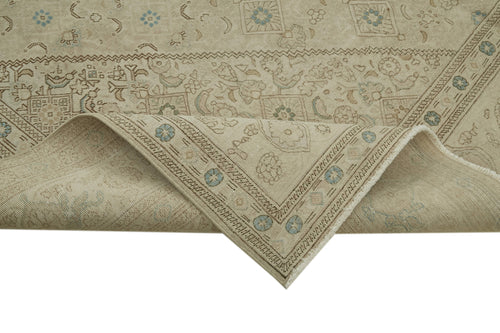 Persian Beige Classic Cotton Wool Handmade Area Rug 8'6'' x 11'7''