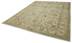 Persian Beige Classic Cotton Wool Handmade Area Rug 9'6'' x 12'5''