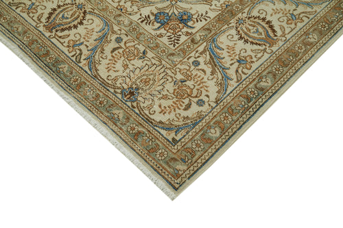 Persian Beige Classic Cotton Wool Handmade Area Rug 9'6'' x 12'5''