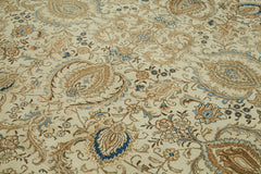 Persian Beige Classic Cotton Wool Handmade Area Rug 9'6'' x 12'5''