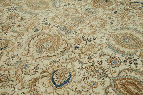 Persian Beige Classic Cotton Wool Handmade Area Rug 9'6'' x 12'5''