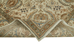 Persian Beige Classic Cotton Wool Handmade Area Rug 9'6'' x 12'5''