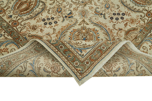 Persian Beige Classic Cotton Wool Handmade Area Rug 9'6'' x 12'5''