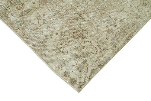 Vintage Beige Vintage Cotton Wool Handmade Area Rug 6'11'' x 10'10''