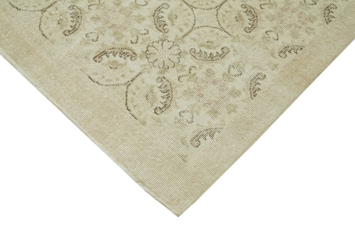 Vintage Beige Vintage Cotton Wool Handmade Area Rug 6'10'' x 10'8''