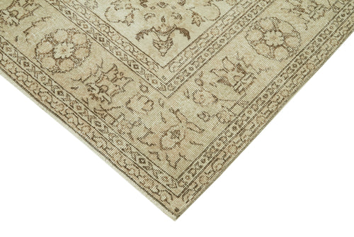 Vintage Beige Vintage Cotton Wool Handmade Area Rug 7'0'' x 10'4''