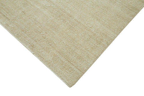 Vintage Beige Vintage Cotton Wool Handmade Area Rug 7'1'' x 10'1''