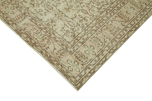 Vintage Beige Vintage Cotton Wool Handmade Area Rug 6'9'' x 9'10''