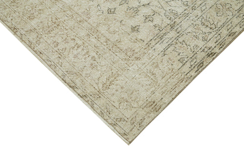 Vintage Beige Vintage Cotton Wool Handmade Area Rug 6'10'' x 9'11''