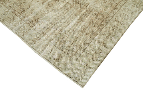 Vintage Beige Vintage Cotton Wool Handmade Area Rug 5'3'' x 9'3''