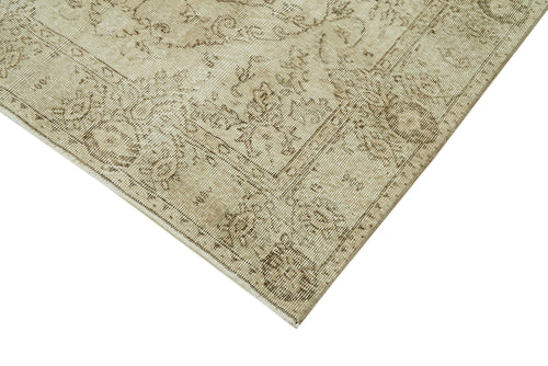 Vintage Beige Vintage Cotton Wool Handmade Area Rug 5'1'' x 8'6''