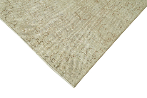 Vintage Beige Vintage Cotton Wool Handmade Area Rug 6'9'' x 9'11''