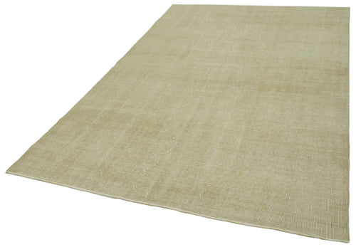 Vintage Beige Vintage Cotton Wool Handmade Area Rug 5'6'' x 8'9''
