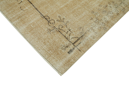 Handmade Area Rug | Vintage Cotton Wool Blend | Neutral Beige, Soft Texture 6'9''x10'
