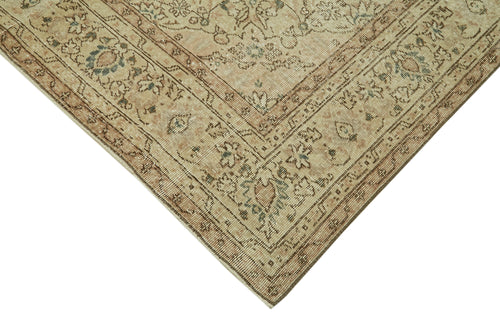 Vintage Beige Vintage Cotton Wool Handmade Area Rug 6'8'' x 10'0''