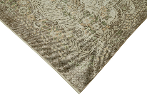 Vintage Beige Vintage Cotton Wool Handmade Area Rug 5'7'' x 9'7''