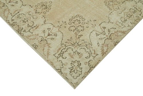 Vintage Beige Vintage Cotton Wool Handmade Area Rug 6'9'' x 10'3''