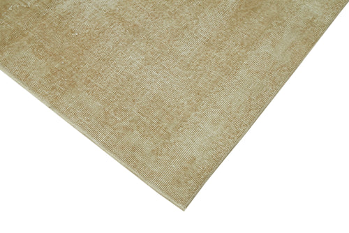 Vintage Beige Vintage Cotton Wool Handmade Area Rug 5'4'' x 8'11''
