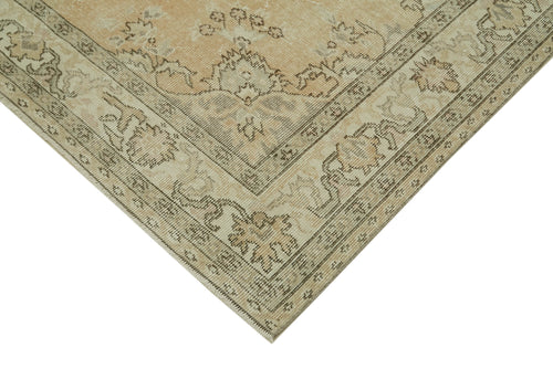 Vintage Beige Vintage Cotton Wool Handmade Area Rug 5'7'' x 9'4''