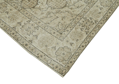 Vintage Beige Vintage Cotton Wool Handmade Area Rug 5'3'' x 9'0''