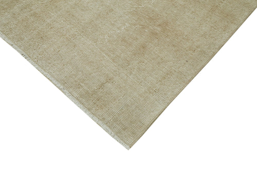 Vintage Beige Vintage Cotton Wool Handmade Area Rug 6'4'' x 9'8''