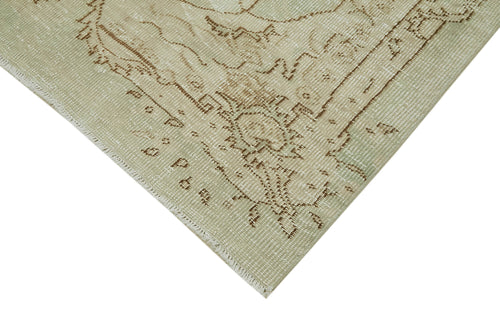 Vintage Beige Vintage Cotton Wool Handmade Area Rug 5'6'' x 9'8''